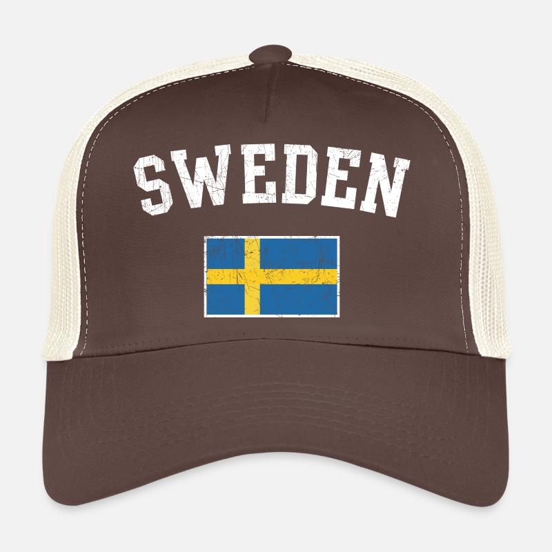 T-shirt de drapeau de Suède en arc Casquette trucker 