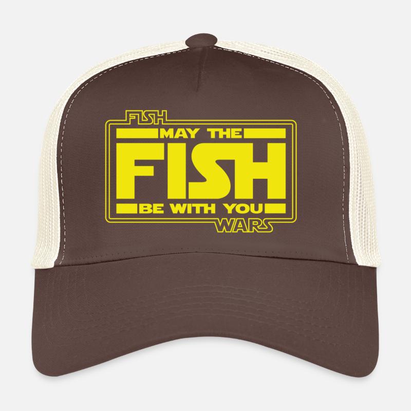 Que le poisson soit avec VOUS ! (jaune/jaune) Casquette trucker 