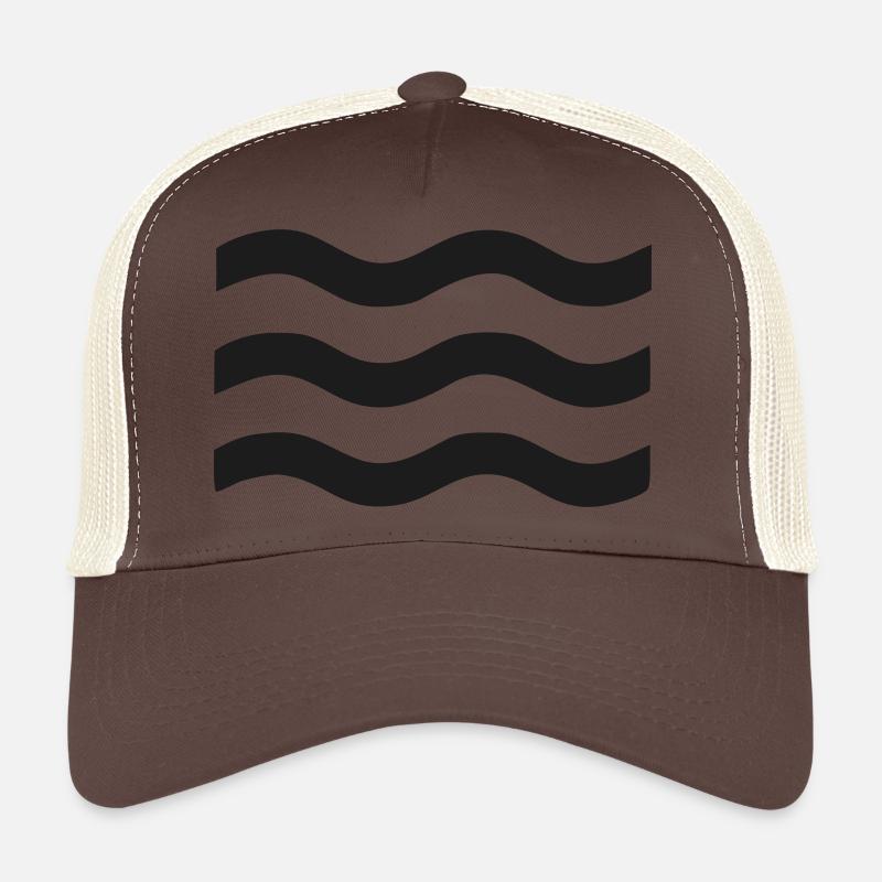 Vagues Noires Minimalistes Casquette trucker 