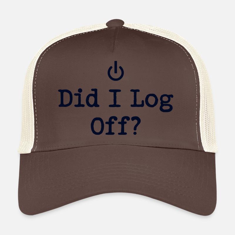 Est-ce que je me suis déconnecté ? Icône d’alimentation déconnectée Casquette trucker 
