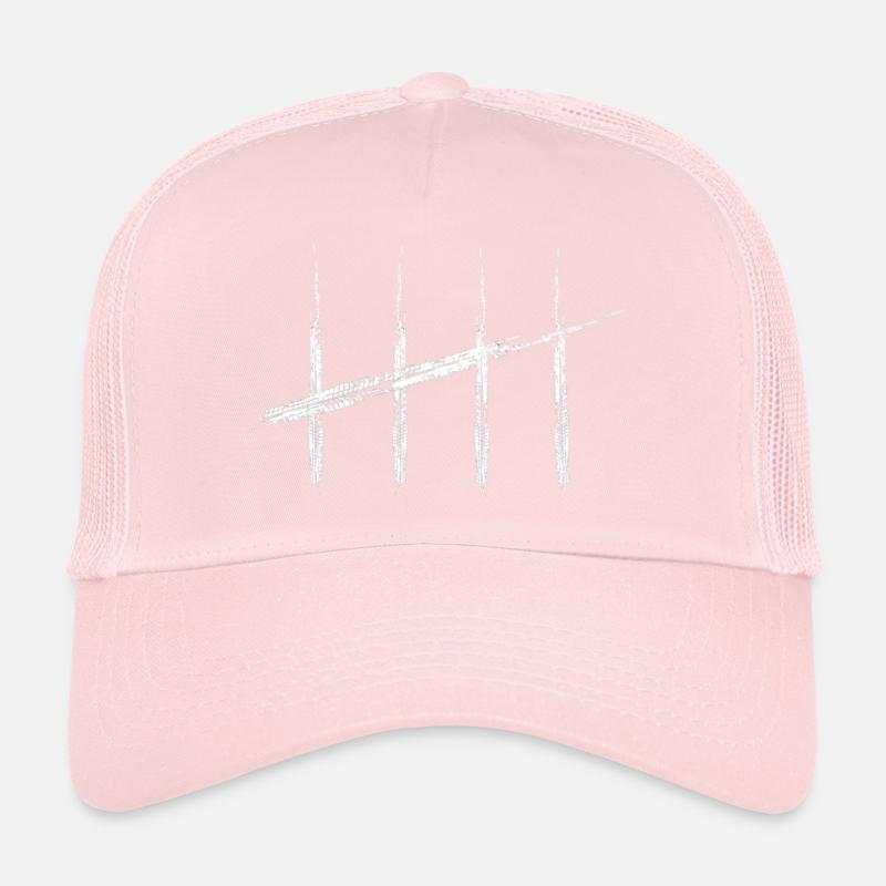 BLANC Cinq bandes II Casquette trucker 