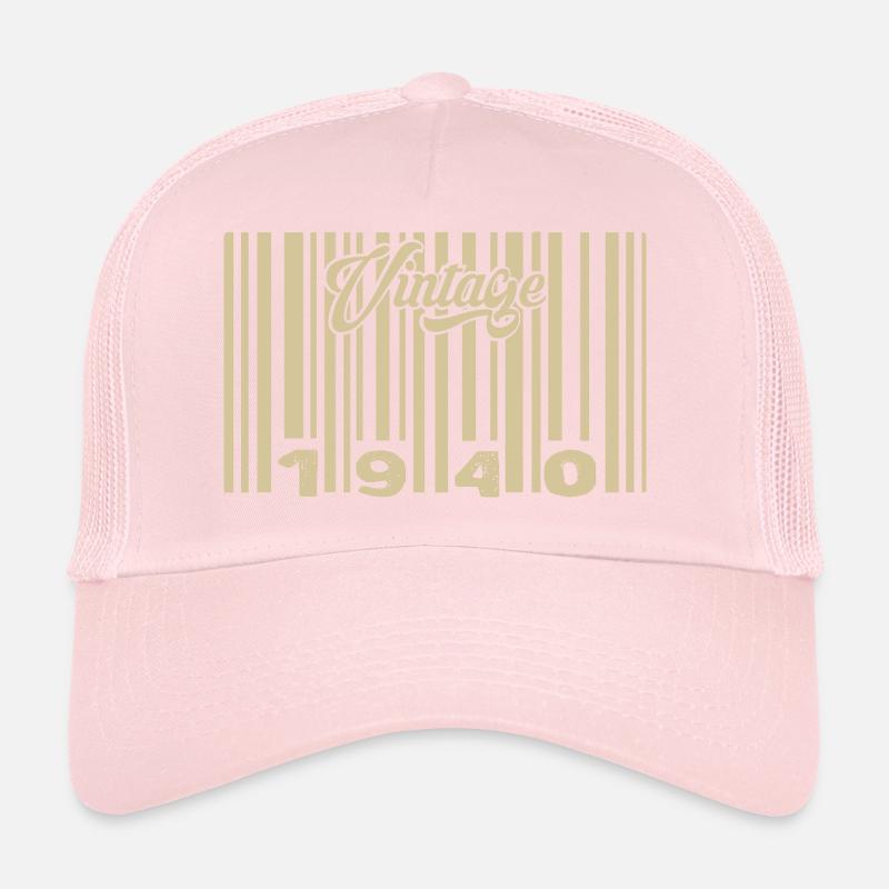 vintage 1940 Code barre 1940: Année 2025. Casquette trucker 