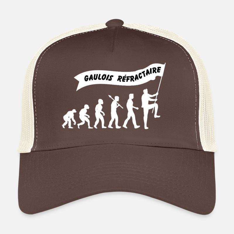 Evolution du gaulois réfractaire - Casquette trucker  - marron/beige