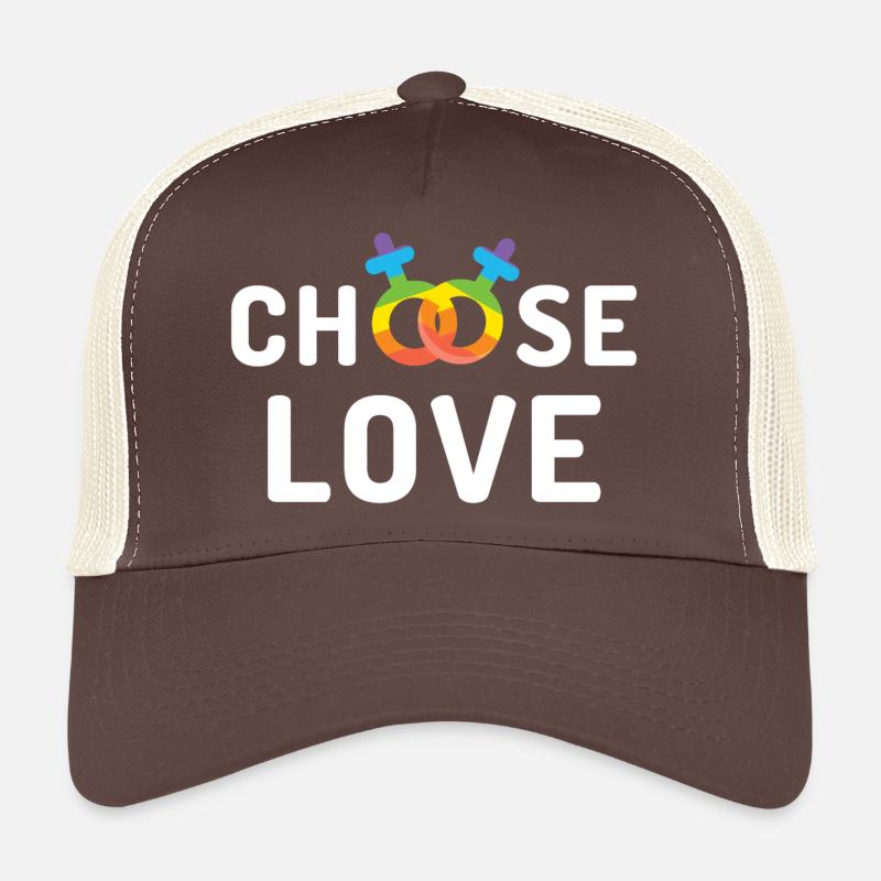 Pride Month LGBT - Liebe - Trucker Cap - Braun/Beige
