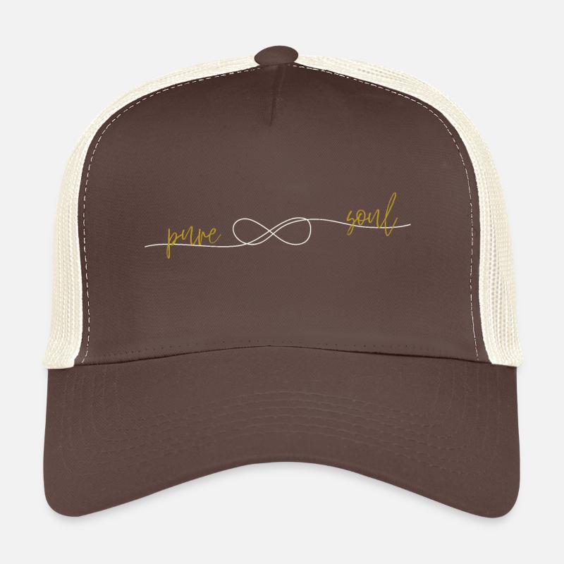 PureSoul Lying Eighth Gold White Trucker Cap