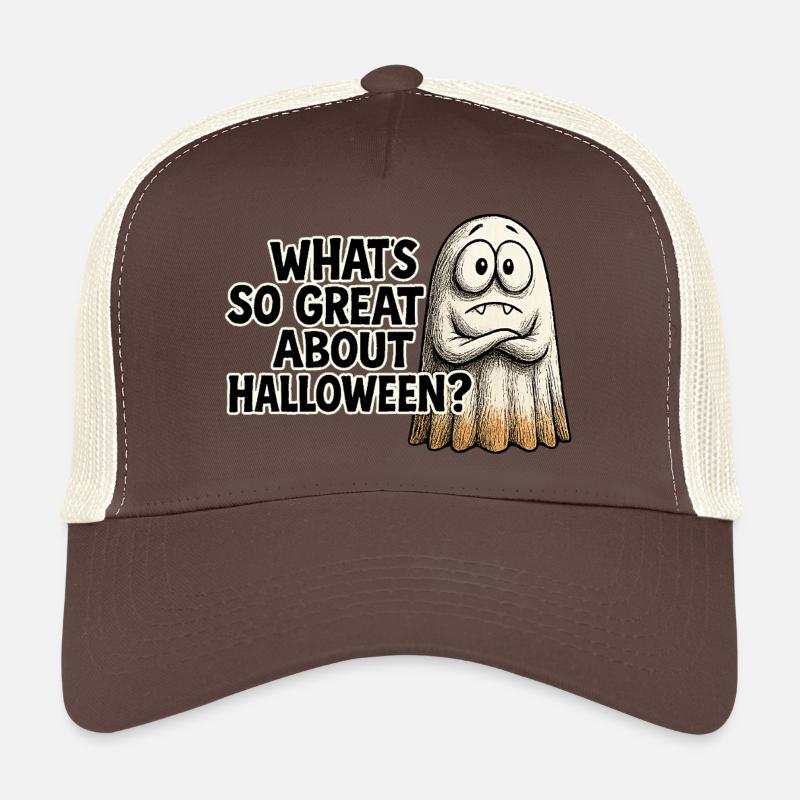 Was ist eigentlich so toll an Halloween? - Trucker Cap - Braun/Beige
