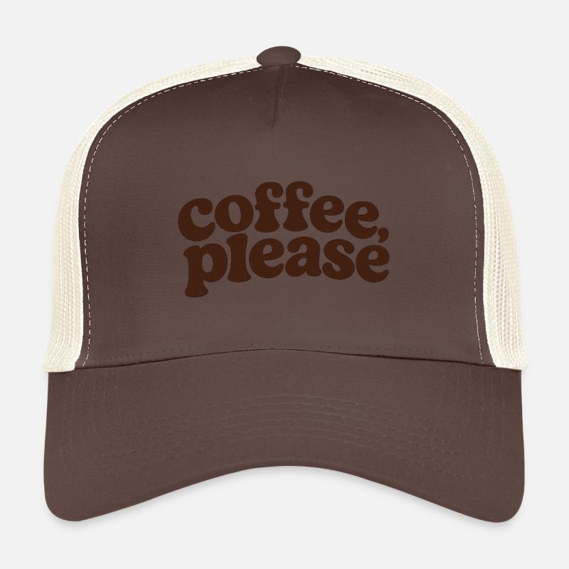 Coffee please Retro Schriftzug Trucker Cap