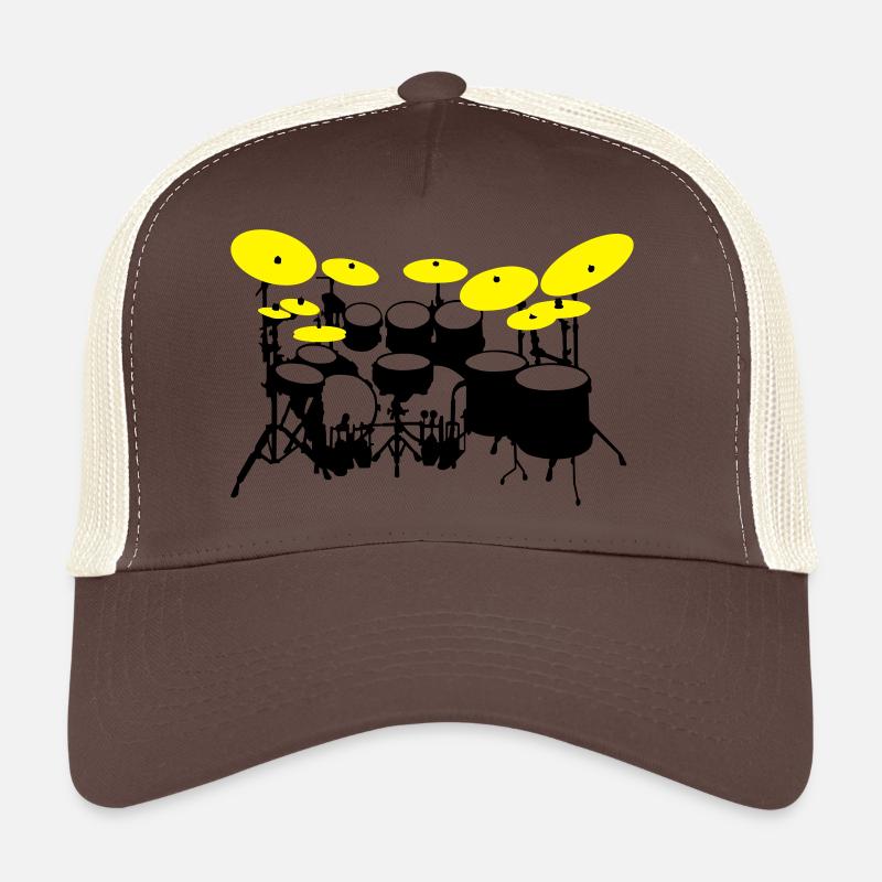 Large drumkit - Trucker Cap - brown/beige
