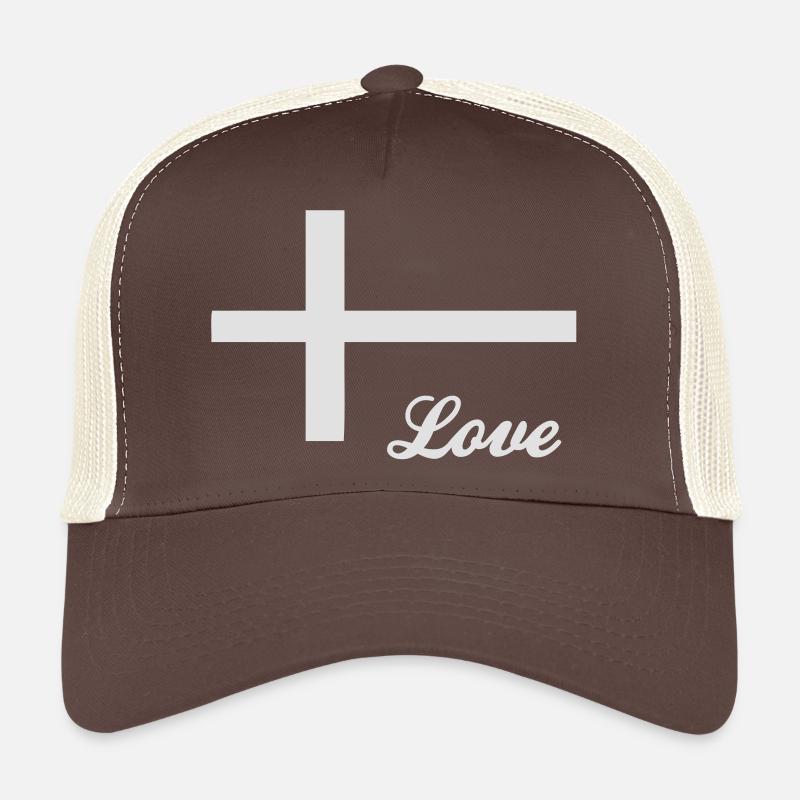 Love Denmark Danmark Daenemark - Trucker Cap - Braun/Beige