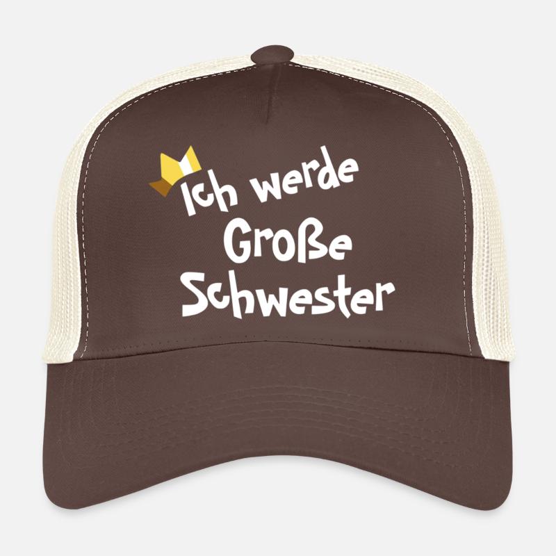Ich werde Große Schwester - Trucker Cap - Braun/Beige