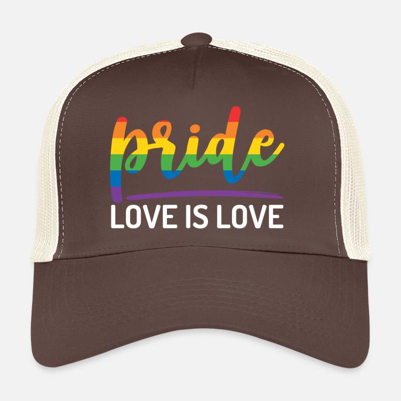 Fierté LGBTQ+. L’amour est l’amour. Casquette trucker 