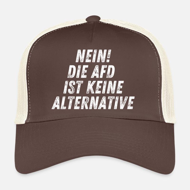 NEIN DIE AFD IST KEINE ALTERNATIVE - Trucker Cap - Braun/Beige