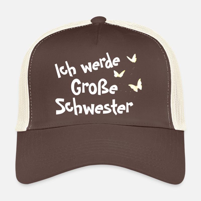 Ich werde Große Schwester - Trucker Cap - Braun/Beige