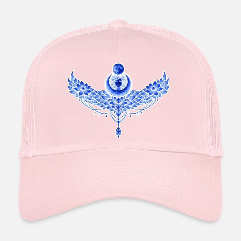 Lune ailée bleue Casquette trucker 