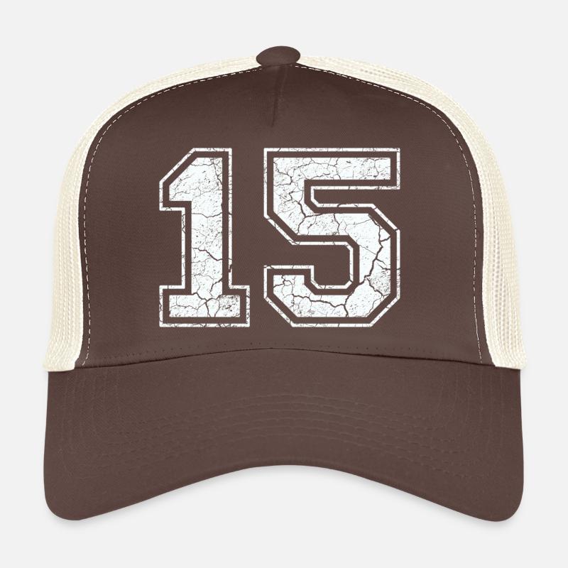 15 dans blanc in Used Look Casquette trucker 
