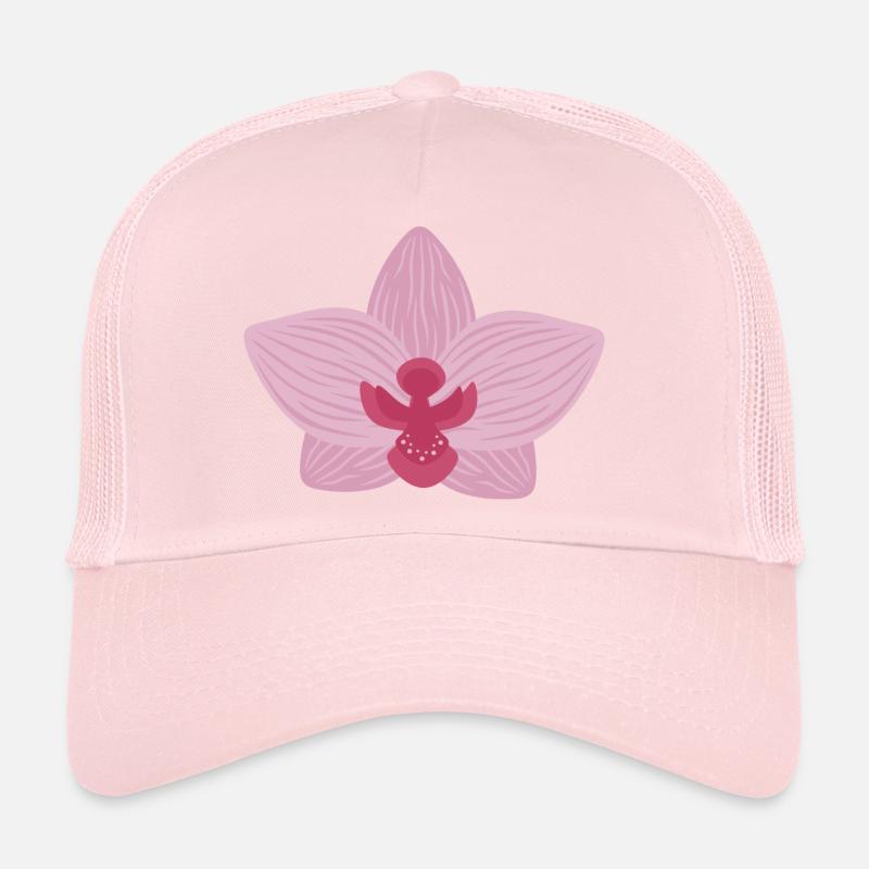 Orchidée lilas Casquette trucker 