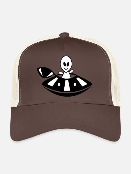 OVNI extraterrestre - Casquette trucker - marron/beige