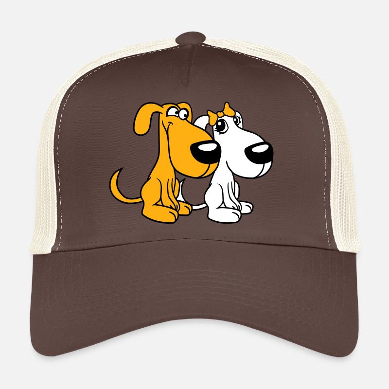 2 Hunde Team Zwei Freunde Liebe Pärchen Verliebt Trucker Cap