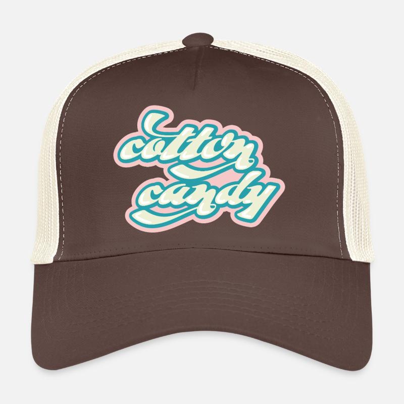 Pastel Cotton Candy Typo Trucker Cap