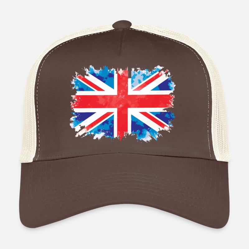Union Jack flag design - Trucker Cap - brown/beige