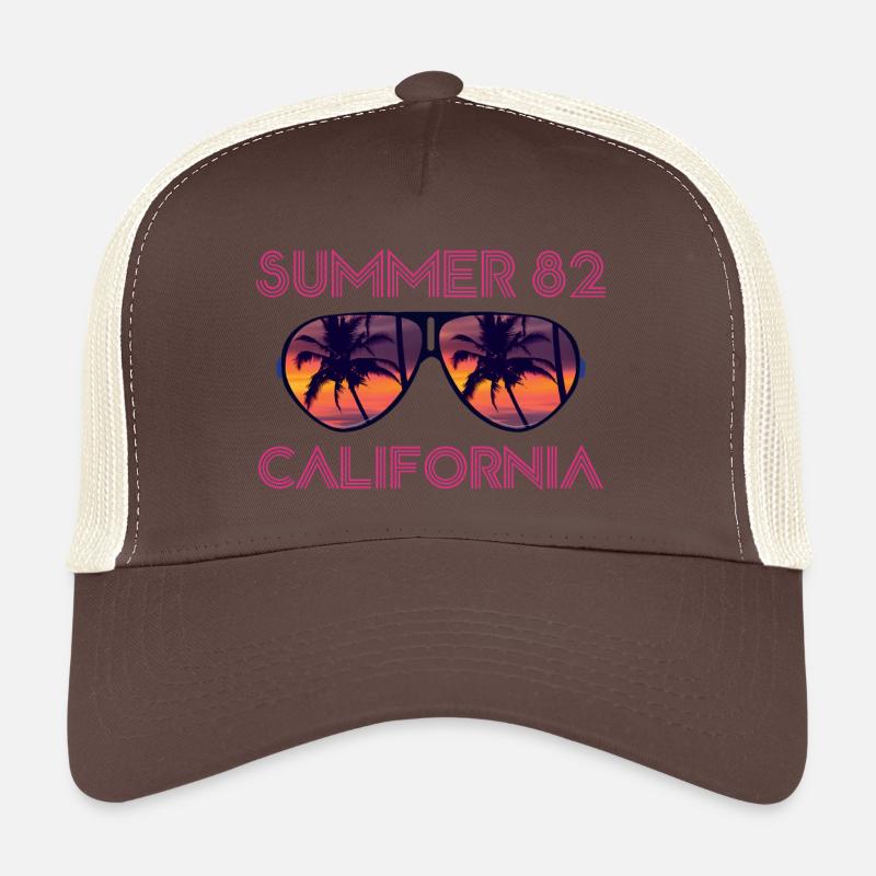 Summer 82 California - Retro Sunset Sunglasses Trucker Cap