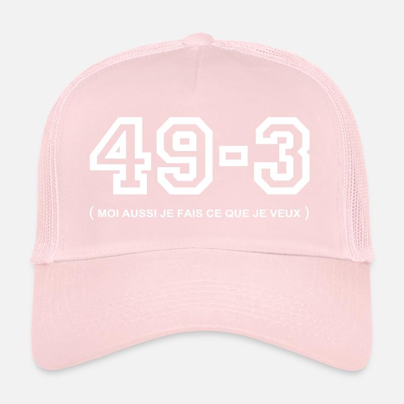 49-3 blanc Casquette trucker 