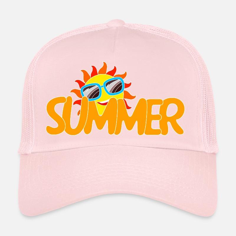 Sommer Sonne mit Cooler Brille Trucker Cap