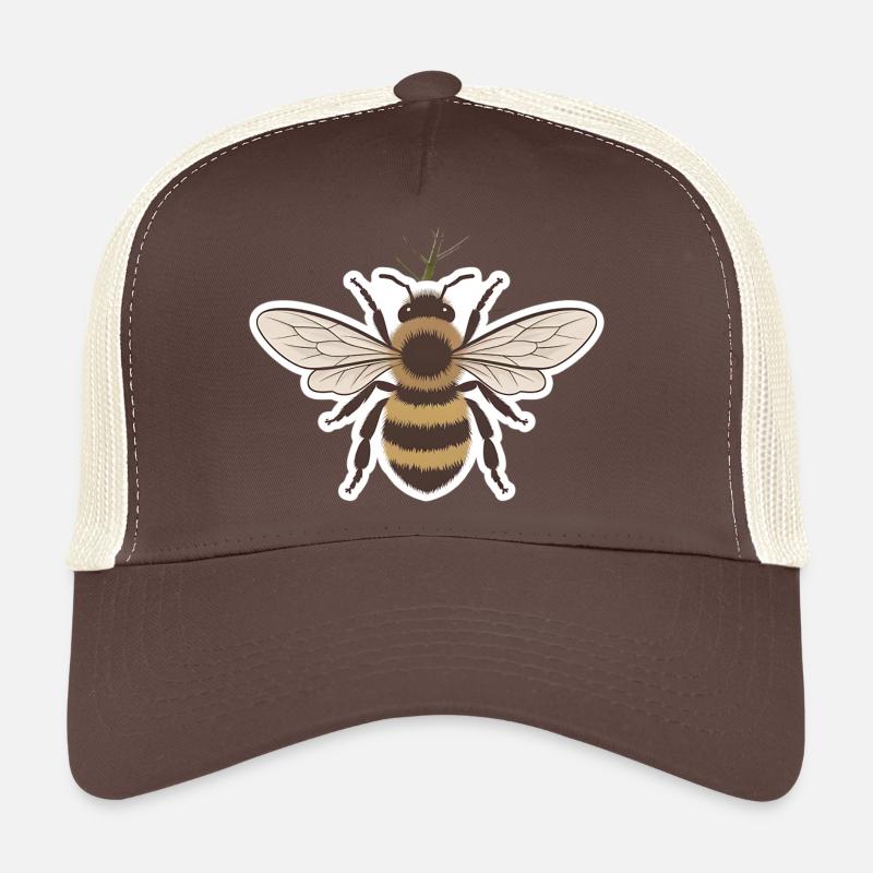 Biene - Trucker Cap - Braun/Beige
