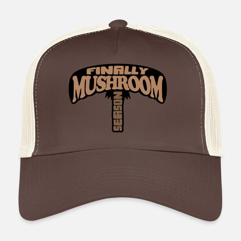Endlich Pilz-Saison-Design - Trucker Cap - Braun/Beige