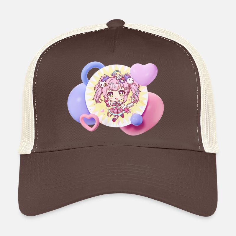 Chibi pastel avec des cœurs Casquette trucker 