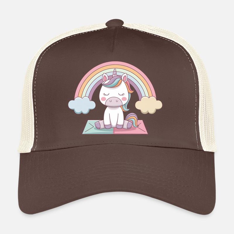 Yoga Unicorn - Trucker Cap - brown/beige