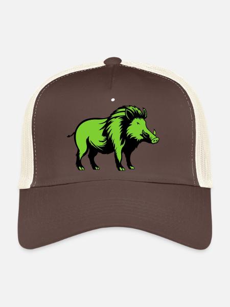 Sanglier - Casquette trucker  - marron/beige - Devant