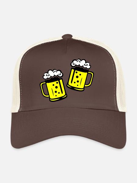 Chope de bière Cheers - Casquette trucker  - marron/beige - Devant