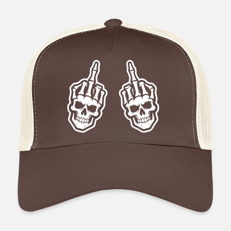 Main squelette du majeur Casquette trucker 