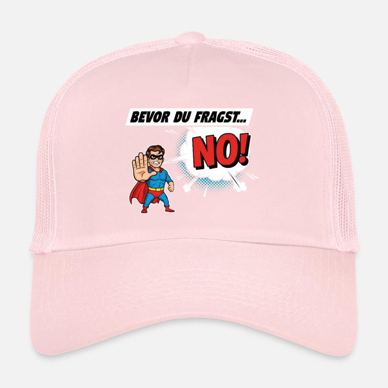 Superheldischer Warnhinweis Comic Design Trucker Cap