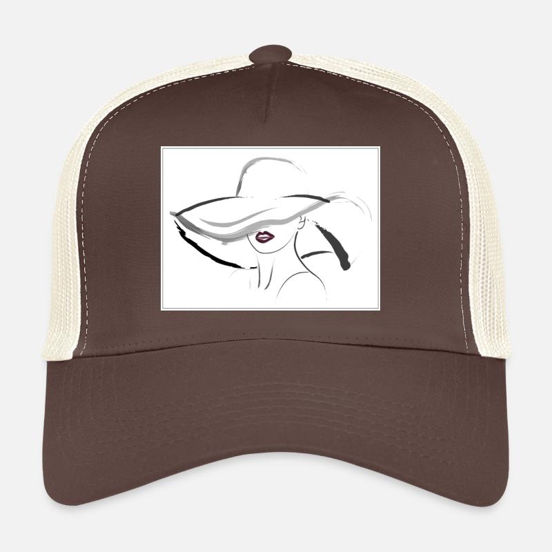 Hut Dame - Trucker Cap - Braun/Beige