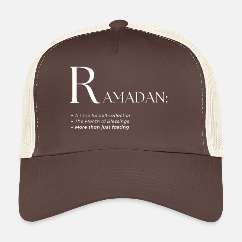 Design des Ramadan-Wörterbuch-Textstils - Trucker Cap - Braun/Beige
