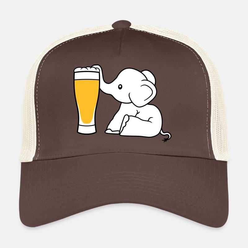 elephant beer suck alcohol drink thirst drunk Trucker Cap