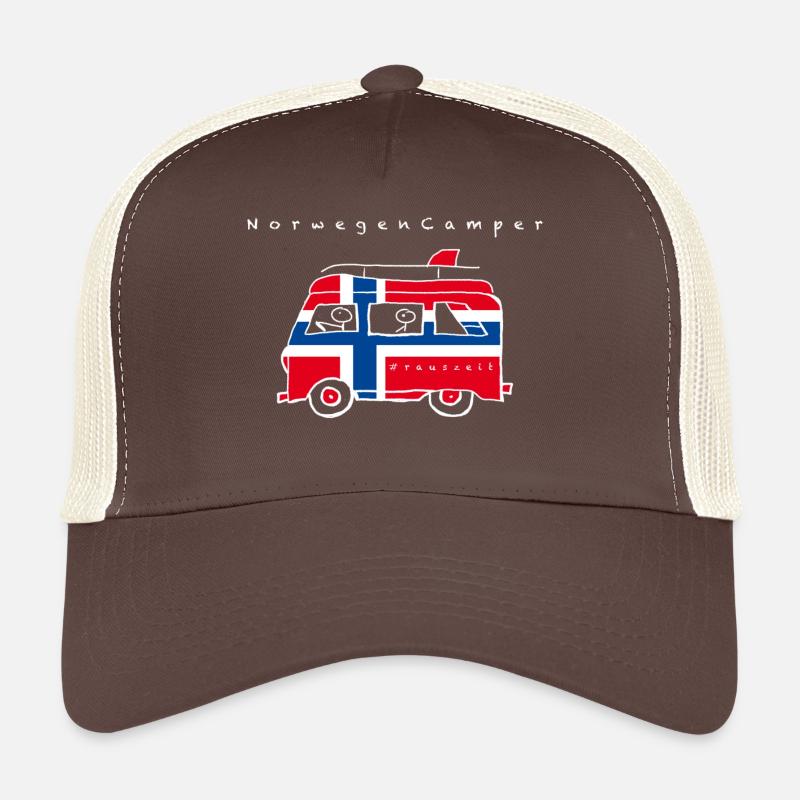 Norwegen Camper - Trucker Cap - Braun/Beige