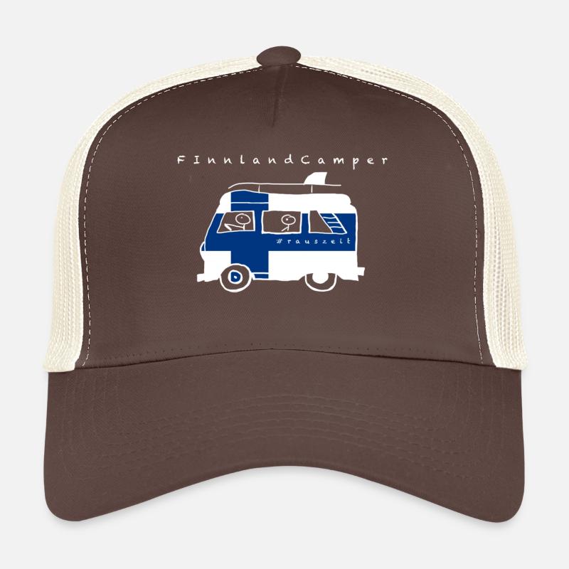 Finnland Camper - Trucker Cap - Braun/Beige