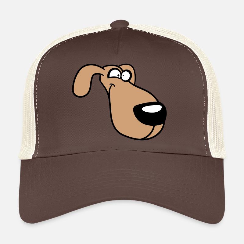 Dog Face Funny Silly Funny Crazy Comic Trucker Cap