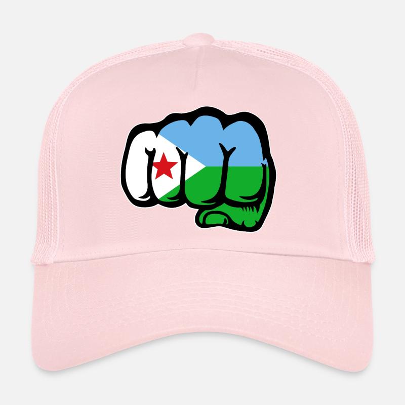Dschibuti Flagge Faust Trucker Cap