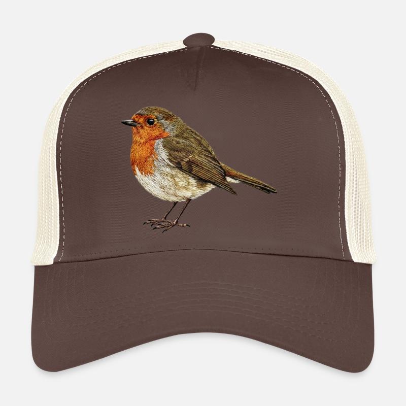 Embroidered robin minimalist (printed) Trucker Cap
