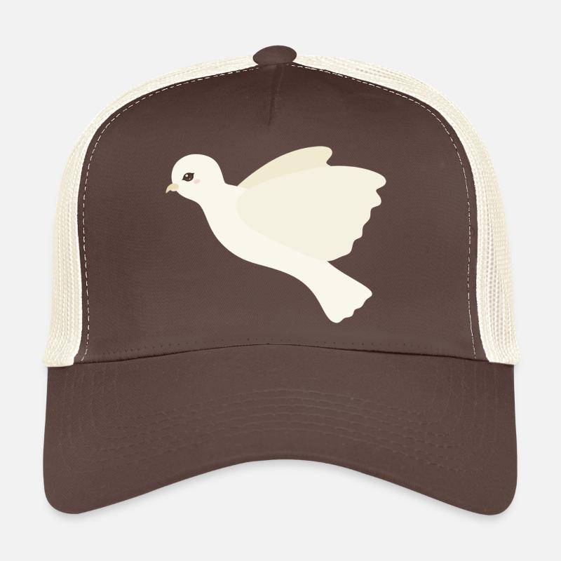 Ivory Dove in Flight Trucker Cap