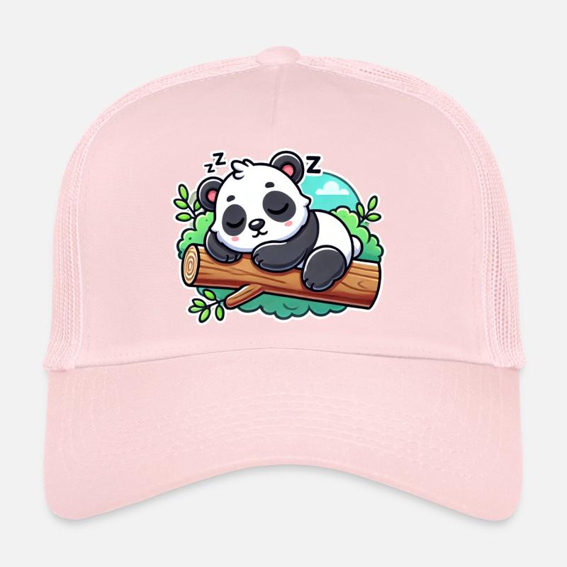 Sleeping panda on a branch Trucker Cap