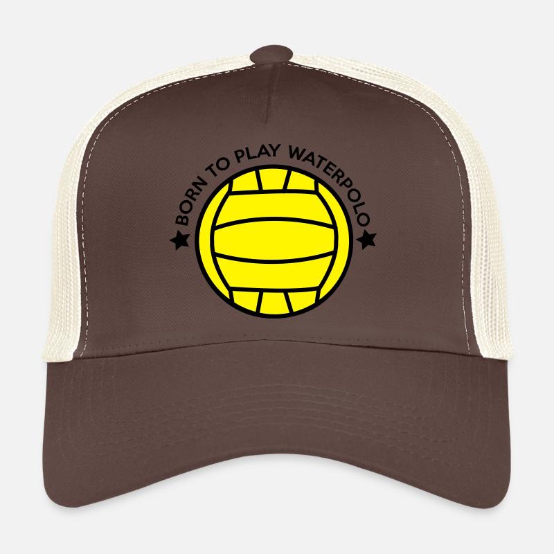 borntowaterpolo - Trucker Cap - brown/beige