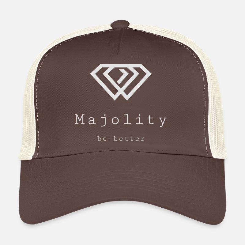 logo new - Trucker Cap - Braun/Beige