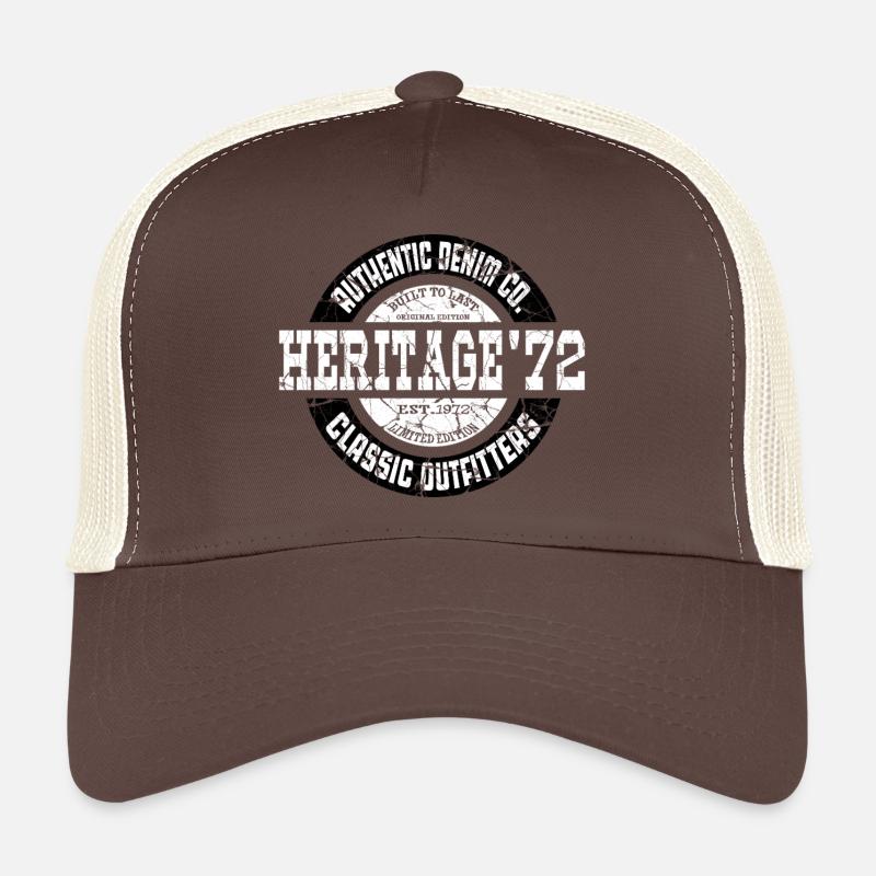 Heritage '72 Authentischer Denim Co. Vintage-Stil Trucker Cap