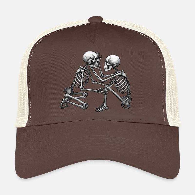 SKELETTE IN LIEBE #4 – Schwarz-Weiß Trucker Cap