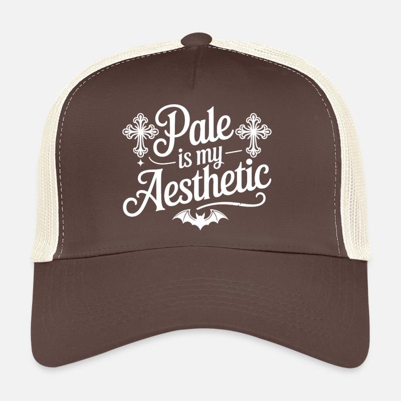 Pale Aesthetic Bat Typography Trucker Cap